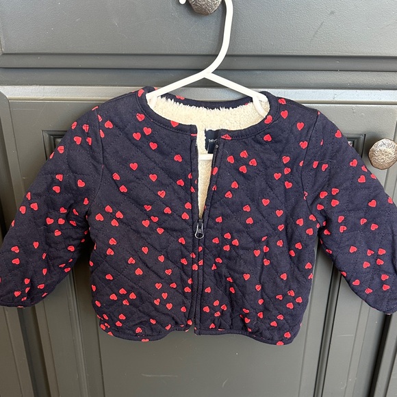 GAP Kids Navy Heart Puff Jacket - Picture 1 of 3